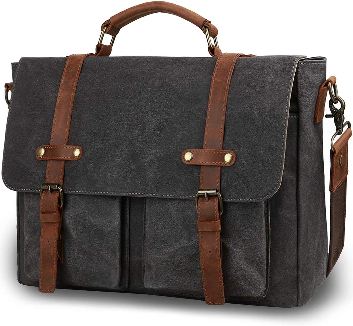 Tocode Vintage Messenger Bag for Men 15.6 inch