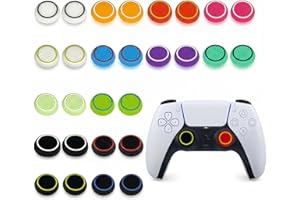 INOOSTAR 28PCS Silicone Controller Thumb Grips & Joystick Caps, Replacement Covers for PS4/PS5 Controllers Accessories, Anti-Slip, Anti-Scratch & Full Protection Thumbstick Grip for PS5/4