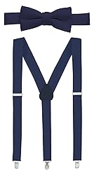 Hold’Em 1" Teens & Men Suspender and Bow Tie Set