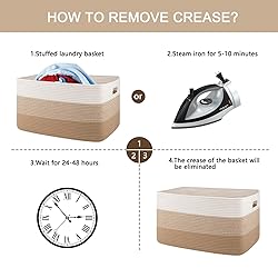 OIAHOMY Large Blanket Basket For Living