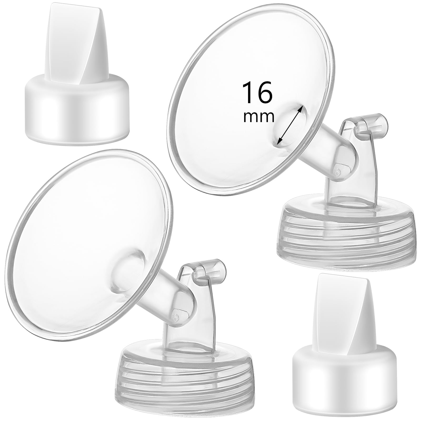 Photo 1 of Momstouch 16mm Flange and Duckbill Valve Compatible with Spectra S1 S2 9 Plus Breastpump Replacement to Spectra Pump Parts, Not Original, Replace Spectra Accessories.