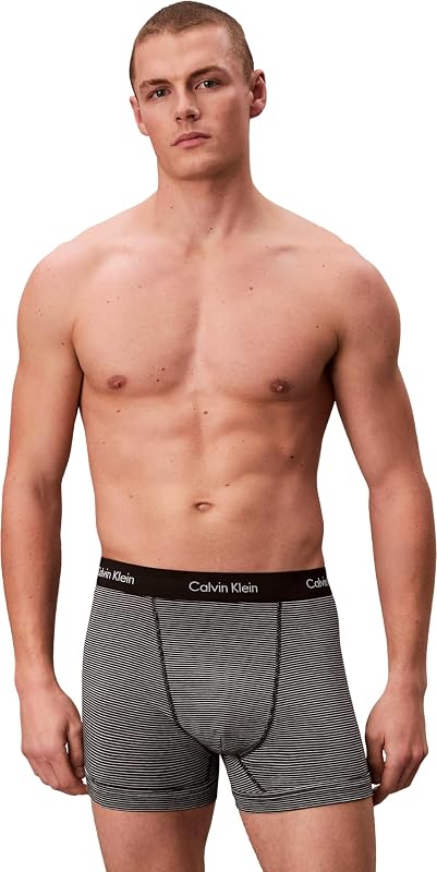 Homme Boxer Lot De 3 Caleçon sous-Vêtement, Multicolore (White/B&w Stripe/Black), L — photo 3 sur 6