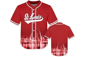 FANS4US Kids Baseball City Night Skyline Jersey Shirt Printing Apparel for Boy Girl Fans Uniform Gifts Toddler 4-7 Youth 8-20 Years