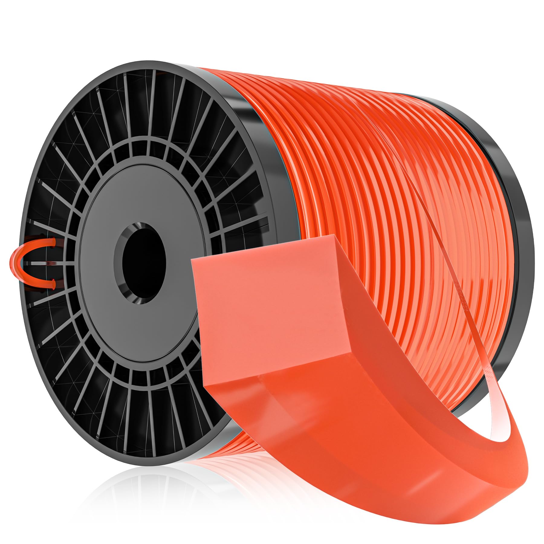 Forever Speed Grass trimmer threads, Strimmer Wire Line Cord Heavy Duty for Weed Trimmings Thread Lawn Grass Trimmer Line Nylon Square Thread 2.4 mm x 100 m, red