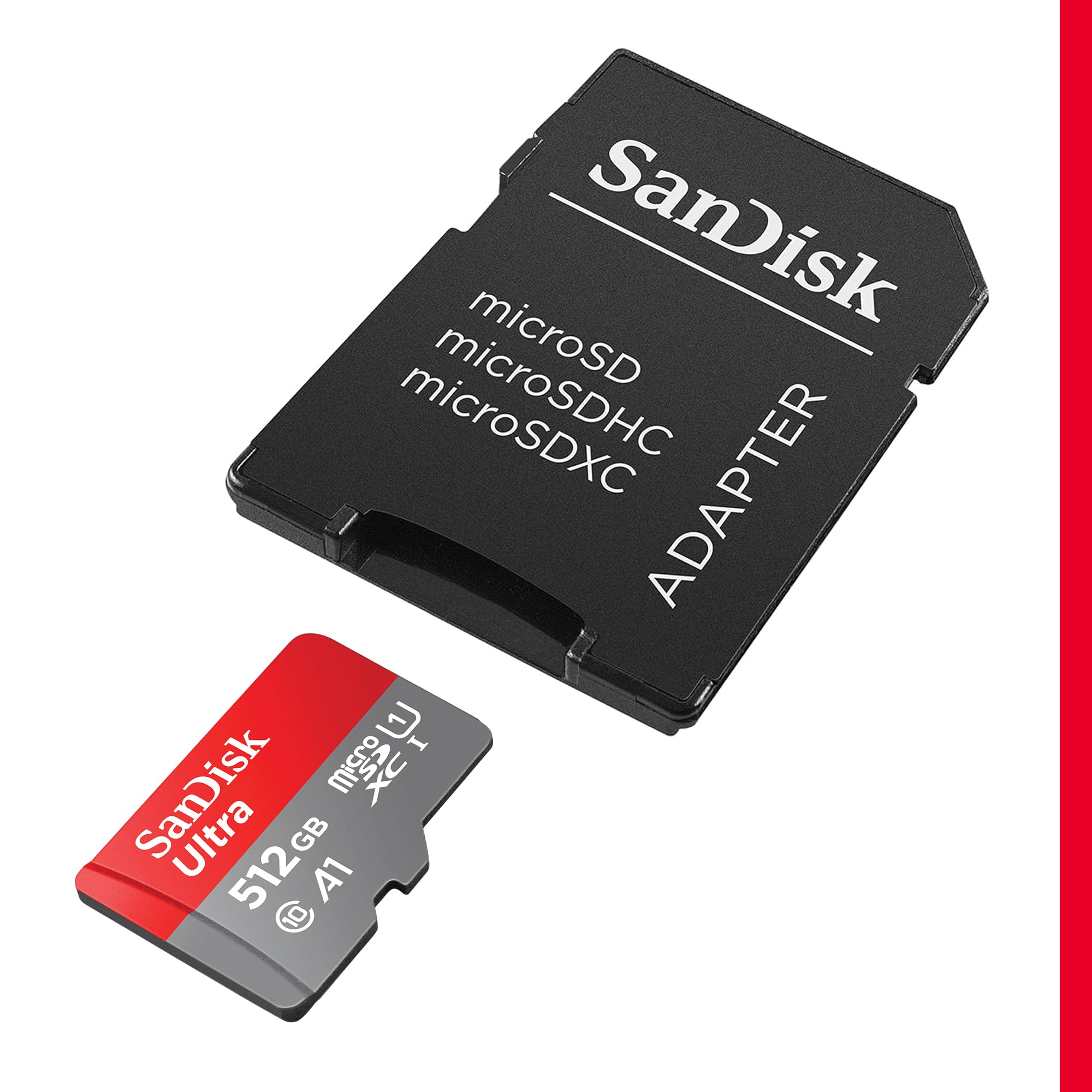 SanDisk Ultra Android microSDXC UHS-I Speicherkarte 512 GB + Adapter (Für Smartphones und Tablets, A1, Class 10, U1, Full HD-Videos, bis zu 150 MB/s Lesegeschwindigkeit) 2