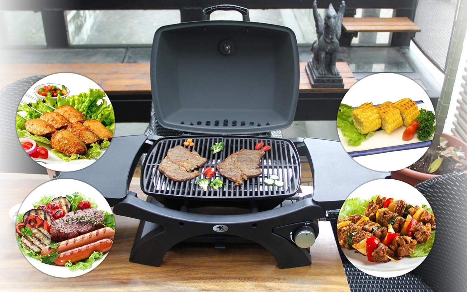 Review KCZAZY Liquid Propane Gas Grill for Outdoor Use, Portable