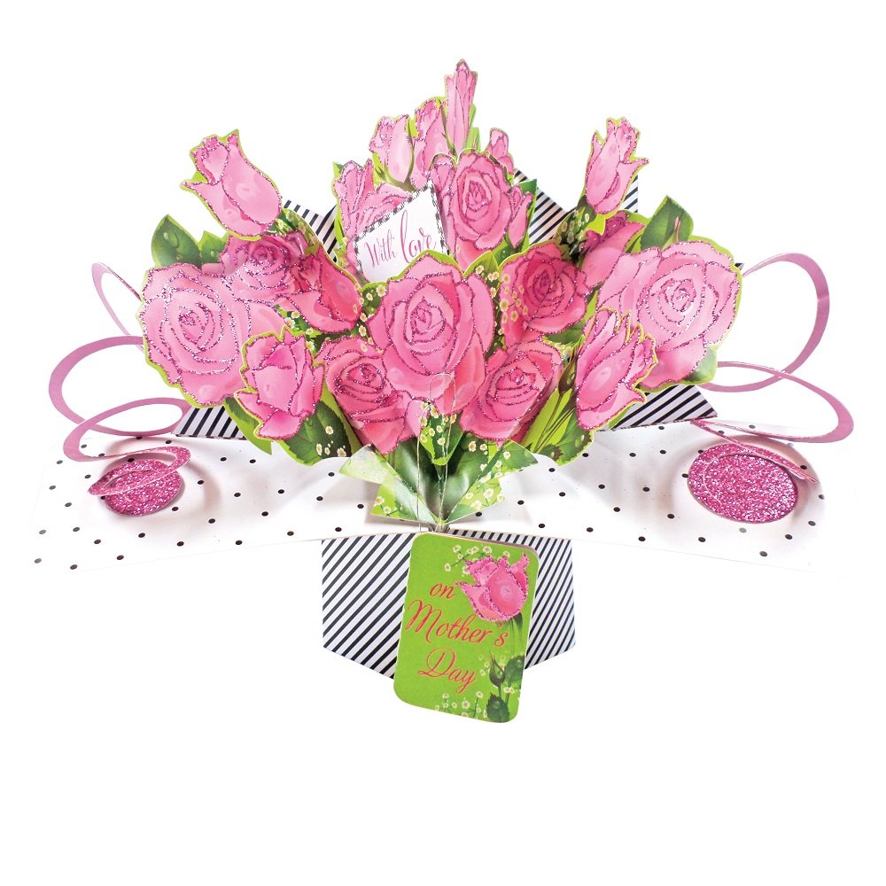 Second Nature Happy Mother's Day Roses Pop-Up Greeting Card 3D Pop Up Cards