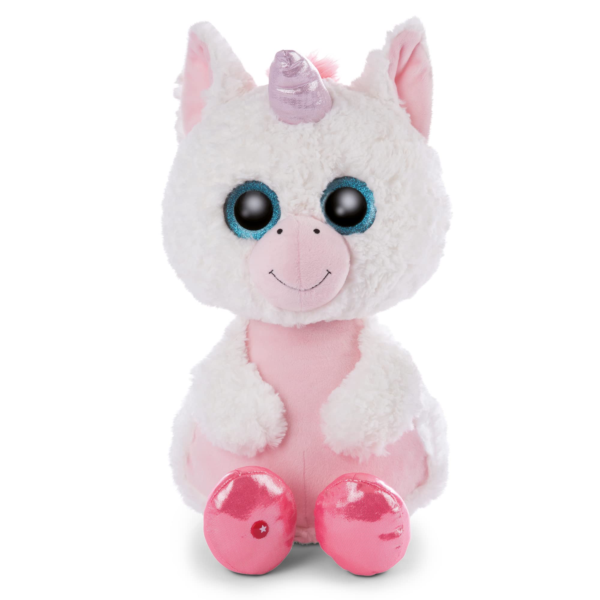 NICI Glubschis: The Original – Glubschis Unicorn Milky-Fee 45 cm – Stuffed animal unicorns with big, glittery eyes – Fluffy soft toys for cuddly toy lovers