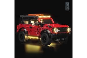 LocoLee Light kit Compatible with Lego 42213 Ford Bronco SUV - No Model Only Light, LED Lighting Accessories Compatible with Lego 42213 (RC Version)
