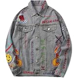 Denim Jackets Graffiti Printing 