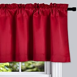 DONREN Red Christmas Valances for Windows - 2 PCS