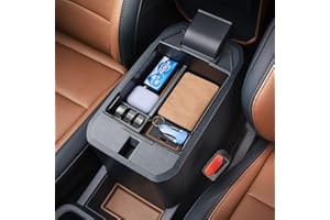 TOPINSTALL Orange Organizer Compatible with 2022-2025 Maverick Accessories, XL XLT Lariat Pickup Truck Center Console Storage Box Box Coin Container