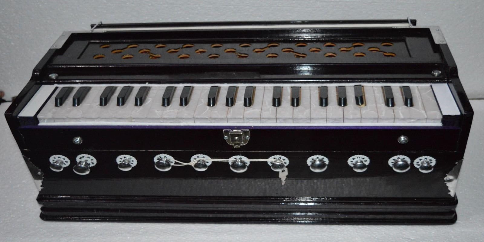 E-001 BEST WOODEN HARMONIUM~PROFESSIONAL GRADE 11 STOPS GOOD REEDS SHRUTI-440Hz YOGA KIRTAN BHAJAN