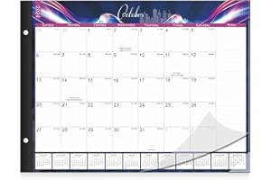ERUB Desk Calendar 2025 22x17'' - Large Desk Monthly Calendar Runs from Oct 2024 - Mar 2026 - Academic Planner for Office, Home & School - Seasonal Pattern Desk Calendar 2025-2026 Edition
