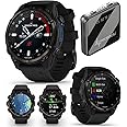 Wearable4U - Garmin Descent Mk3 & Mk3i 51 mm & 43 mm, Titanium Dive Computer - Extra-Long Strap | Up to 25 Days Battery Life, AMOLED Display, GPS Smartwatch & Gift Bundle (010-02753-10)