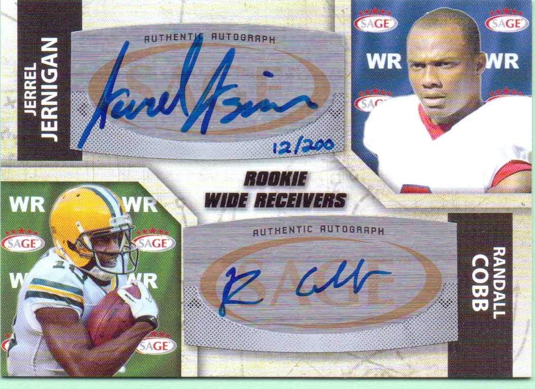 Randall Cobb Jerrel Jernigan 2011 Sage Five Star Dual Autographs A 115 12 200 Green Bay Packers New York Giants Rookie At Amazon S Sports Collectibles Store