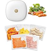 ChefGlory SealPro Compact Food Vacuum Sealer, 30 Bags Included (White)