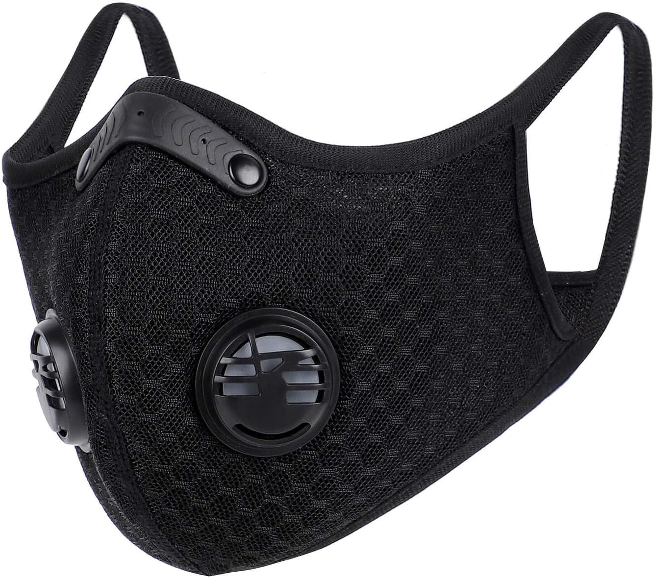 Dust Mask with N99 Filter, Breathing Mouth Face Mask Activated Carbon Respirator, Anti Dust Pollen Allergy PM2.5 Sports Mask Respirator, Replaceable Filter Washable Reusable