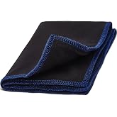 Patelai Bowling Ball Towel Microfiber Bowling Cleaning Rag 12 X 10'' Black | Absorbent Microfiber for Oil Removal, Reusable Bowling Accessory for Lane Play, Durable Stitched Edges, Wipe Off Pad