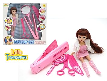 Buy Doll Hair Salon Grooming Accessories Set With Cute Girl Doll