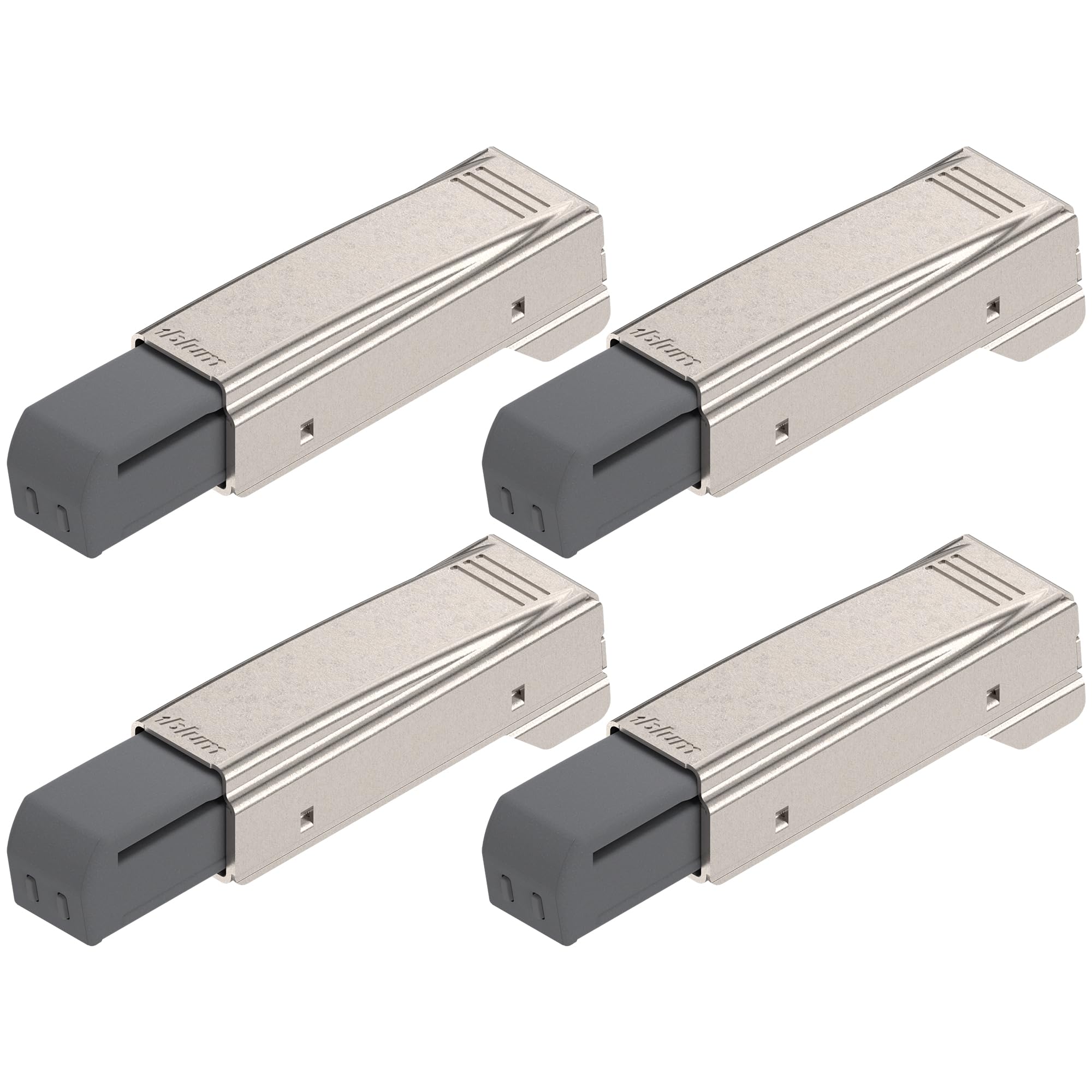 Blum 973A0500.01x4 973A Blumotion Straight Arm Full Overlay Hinge for Doors, Nickel Finish (Pack of 4)