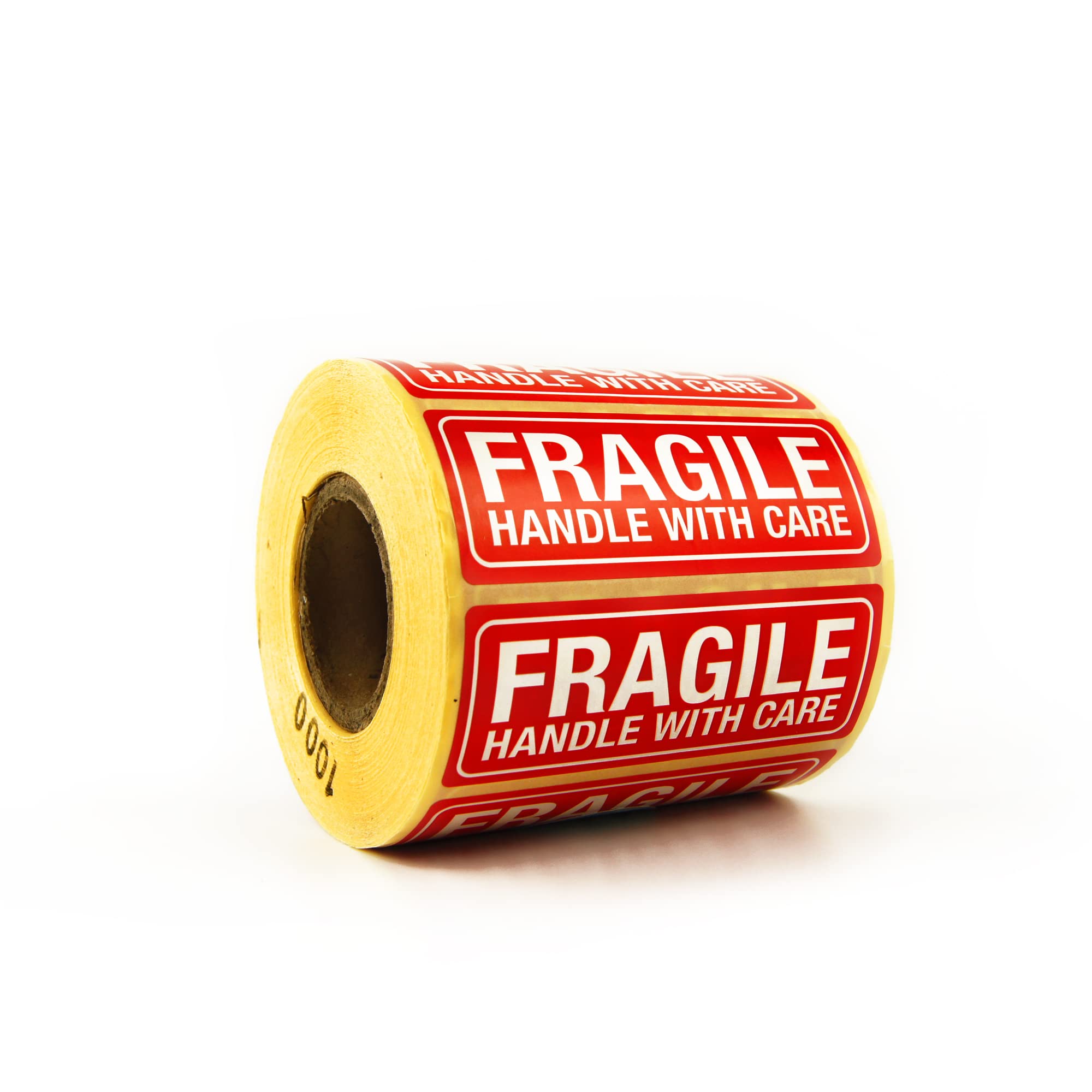 Orange Ants 1000 PCS Fragile Handle with Care Label, Fragile Warning Sticker Roll for Shipping. 90mm*30mm (3.54 x 1.18in)