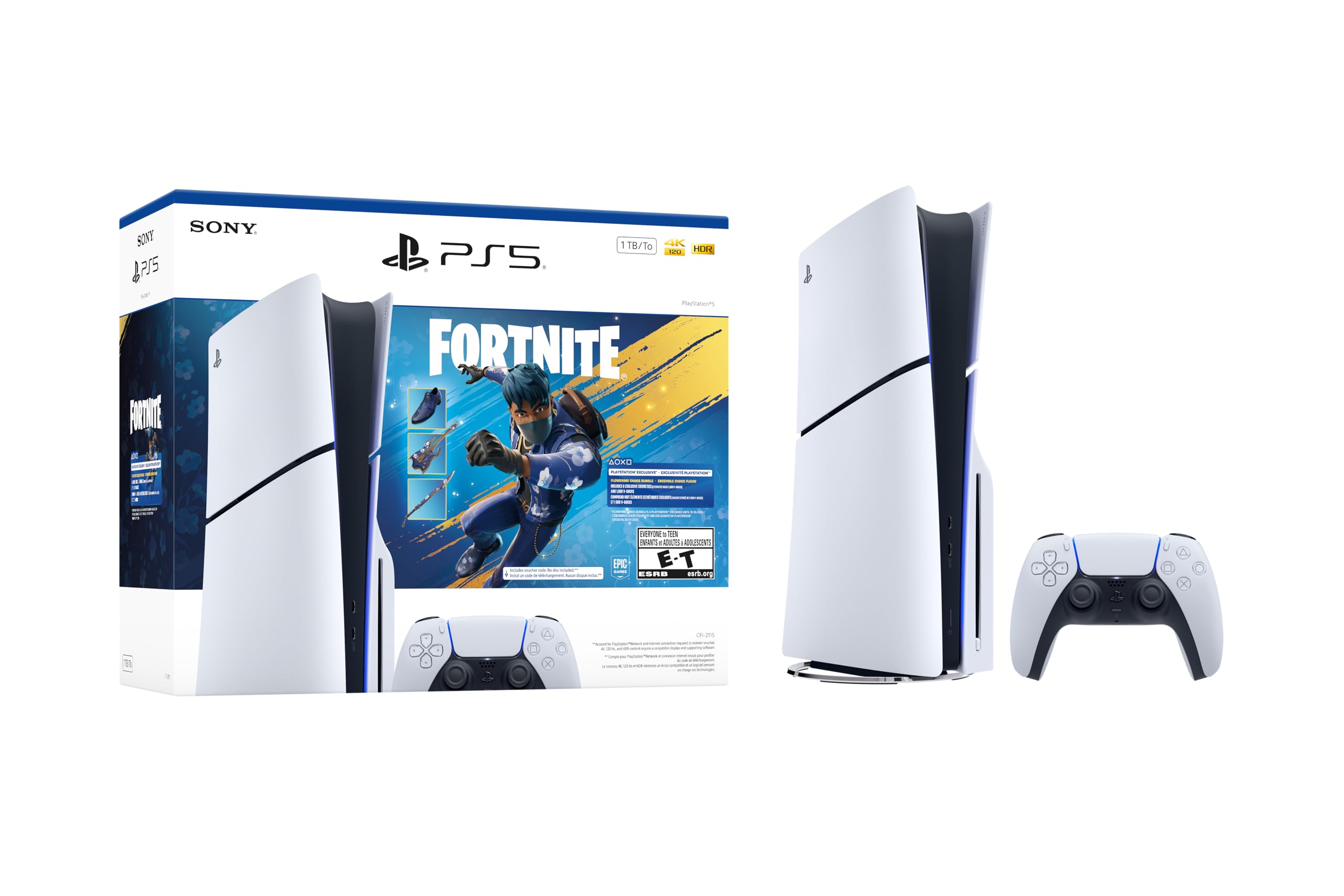 Photo 1 of PlayStation 5 Console 1TB - Fortnite Flowering Chaos Bundle