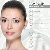 Pamposh Satin Silk Pillowcases 2 Pack Standard Size Charcoal 50x75 cm view 6