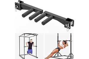 Lifeswell Dip Bar & Belt Squat Attachments for 2"x2" & 3"x3" Power Racks, Home Gym Strength Training