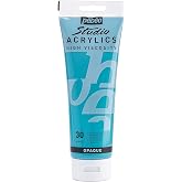 Pebeo Studio Acrylics High Viscosity, Fine Acrylic, 250 ml - Turquoise Blue