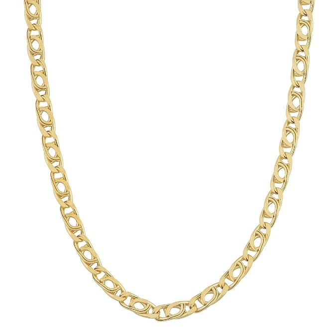 18 Karat/750 Tigeraugen Pfauenauge Gelbgold Kette - Breite 4.80 mm - Länge wählbar