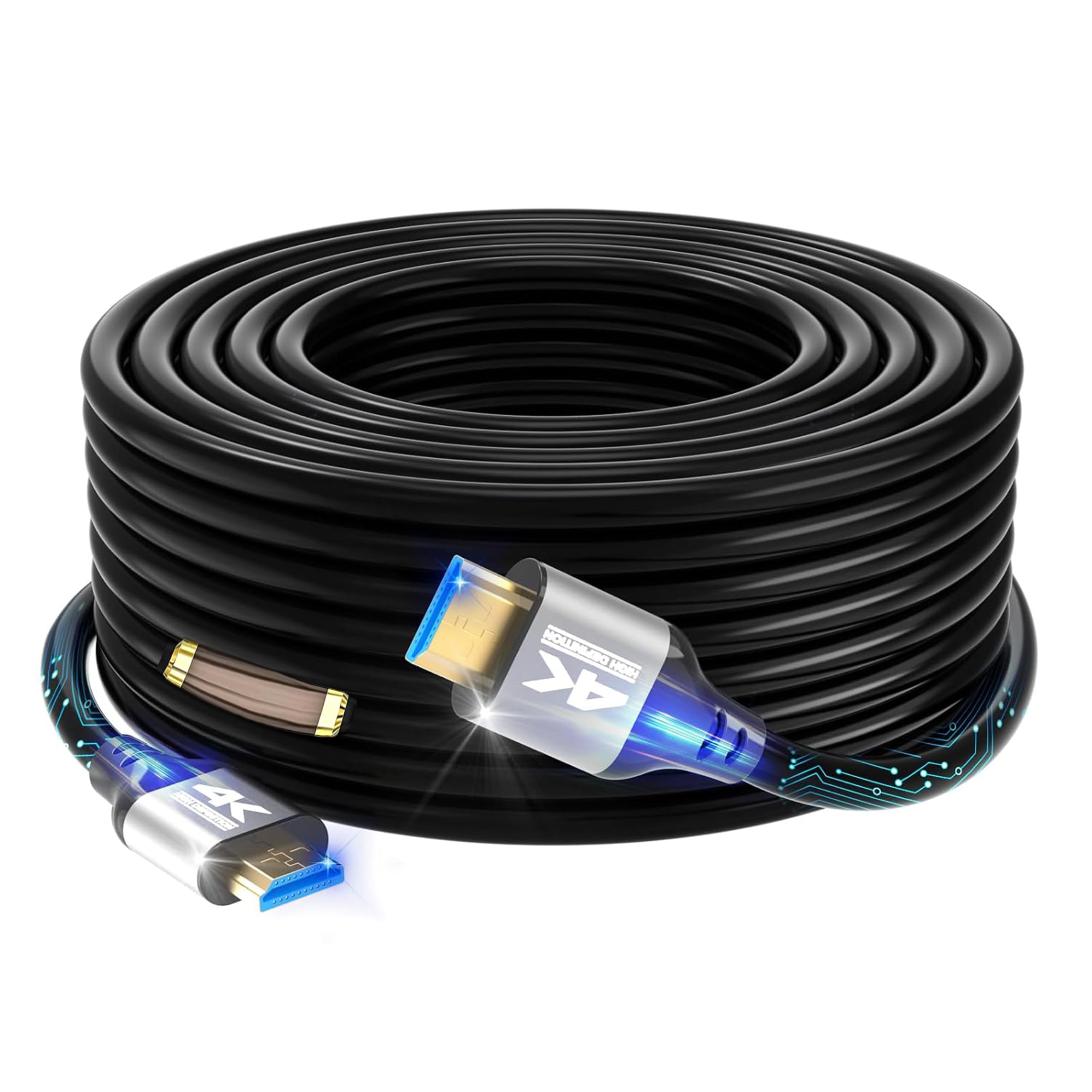 Photo 1 of Zazalon 4k HDMI Cable 75 FT,High Speed HDMI 2.0 Cord, Support 4K@60Hz, ARC, HDR, 3D, Ethernet, Compatible with TV, Blu-Ray, PS4/5,Projector, Soundbar, Sky, PC, Laptop
