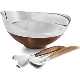 nambe Pulse Salad Bowl with Servers