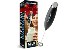 FrothBlast Milk Frother Handheld for Coffee (Foam Maker) Whisk Drink Mixer for Lattes, Cappuccino, Frappe, Matcha, Hot Chocolate