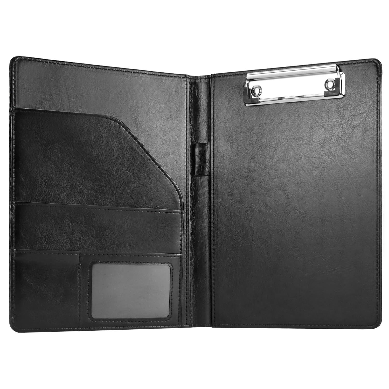 QWORK® A5 Clipboard Folder with 4 Compartments and 1 Clip, Conference Folder Ideal for Business Conference Meetings