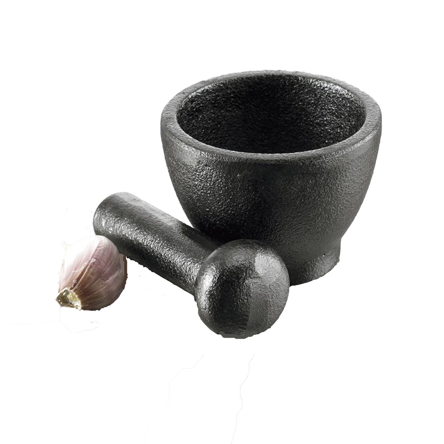 Victor CW860 Mini Pestle & Mortar Single Product, Cast Iron, Black|Grey|Yellow