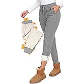 Fleece Lined Joggers for Women-Winter Thermal Women's Sweatpants Thick High Waisted Ski Hiking Running Pants S-2XL