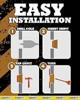 Gripit Brown Plasterboard Fixings Pack of 8 Heavy Duty Stud Wall Fixings view 5
