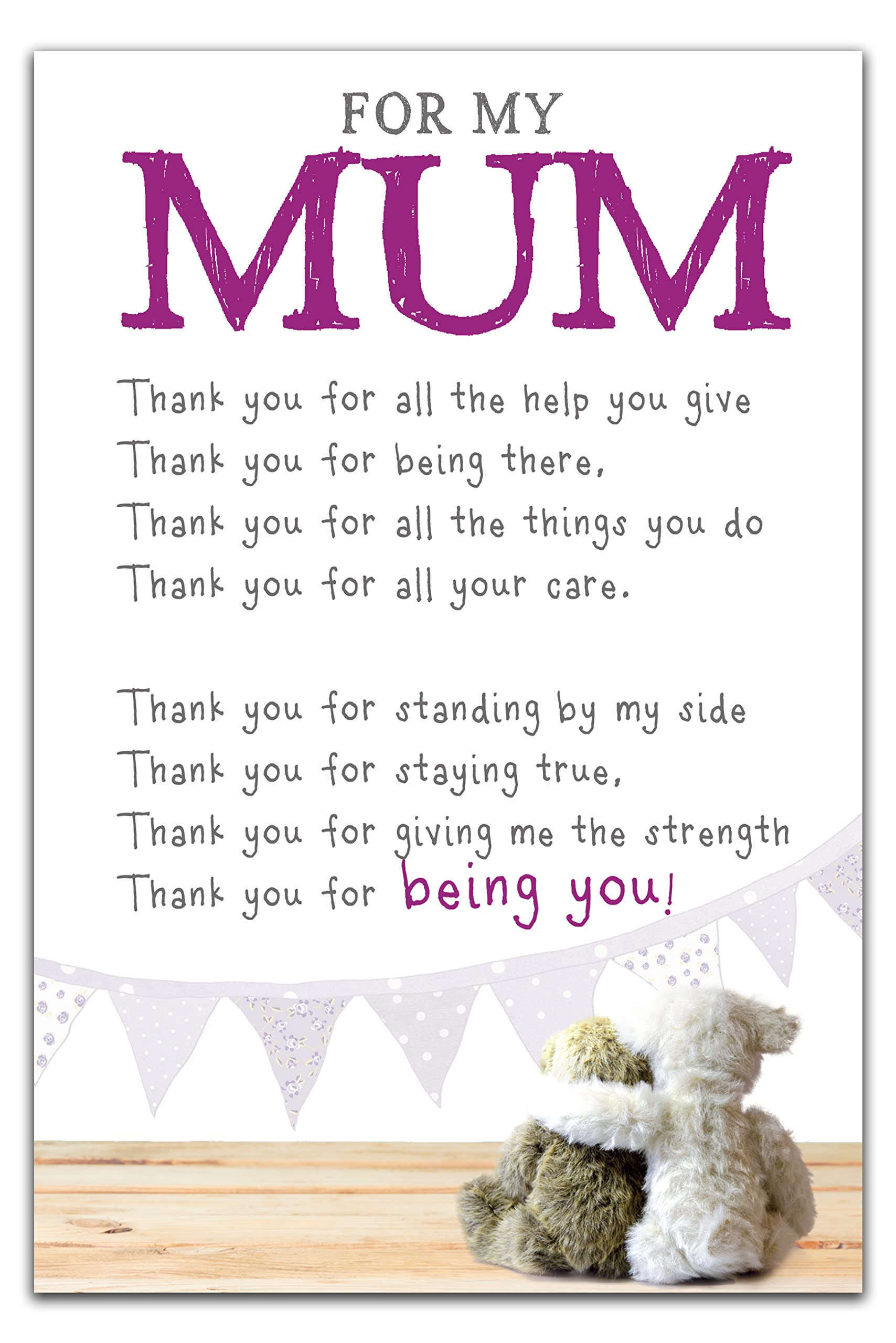Emotional Rescue Mum Mother's Day Card, Thank You For All The Help You Give…, Mothers Day Card Mum, Multi-Coloured