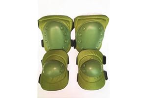 Bargain Crusader Military Tactical Knee Pad Elbow Pad Set Airsoft Knee Elbow Protective Pads Combat Paintball Skate Outdoor S