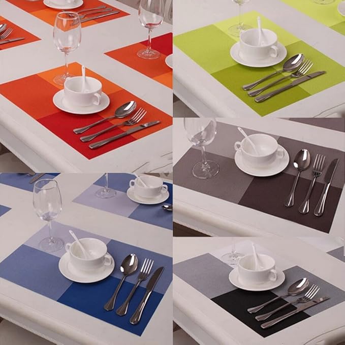 Set of 4 Large Rectangular Table Mats PlaceMats Protector Dining Decoration 30 x 45 cm Amazon