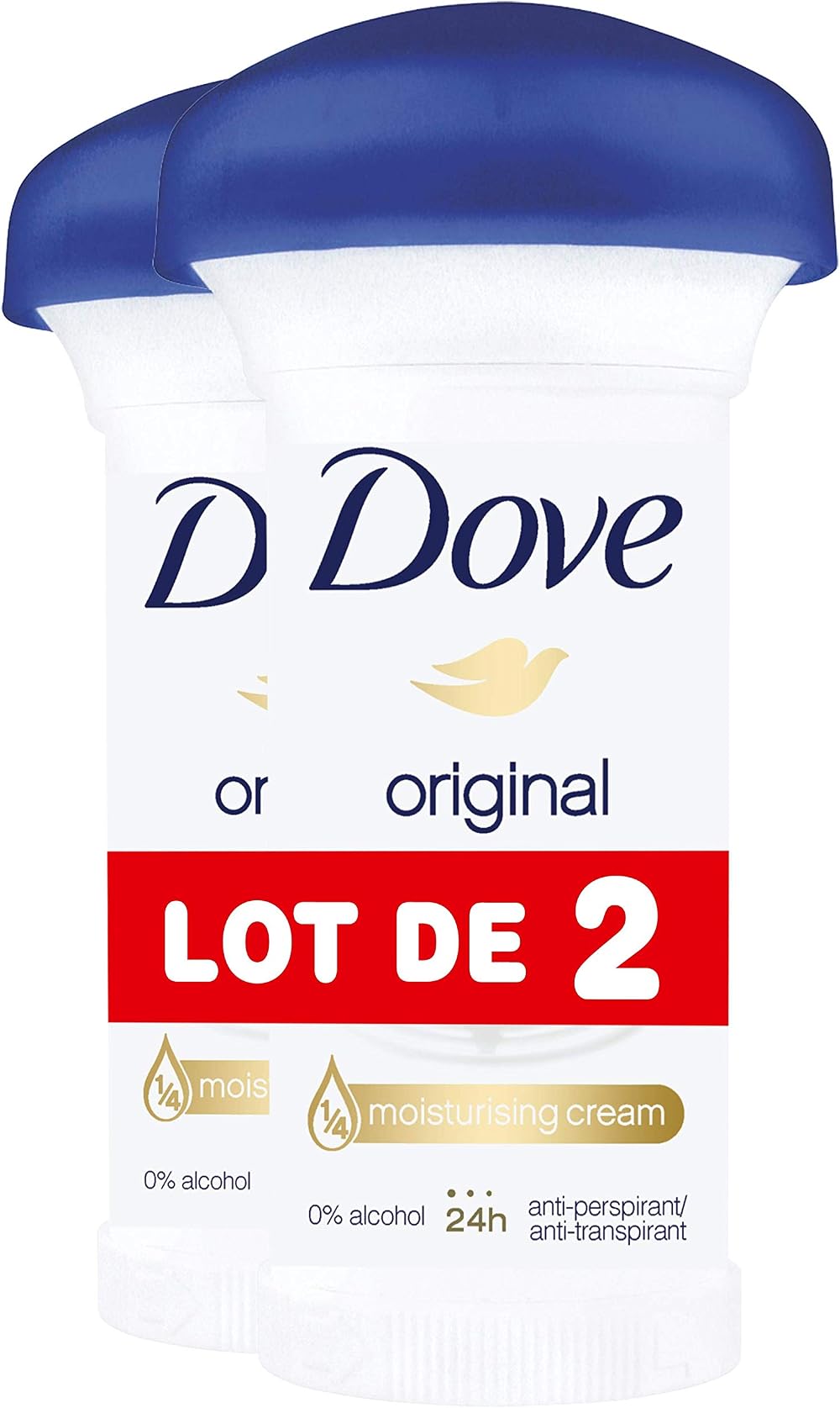 Dove Original Cream Anti Transpirant Deodorant 50ml Pack of 2