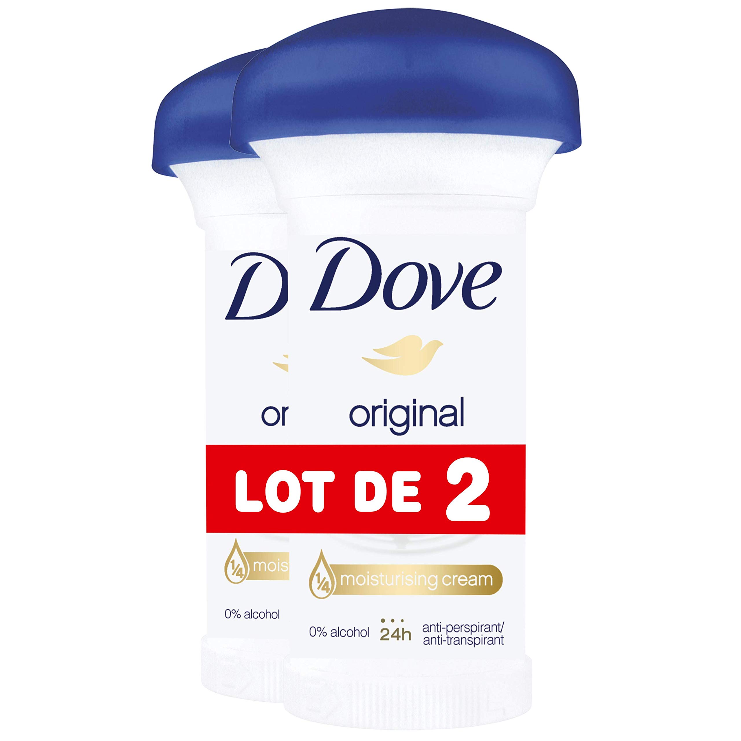 Dove Original Cream Anti Transpirant Deodorant – 50 ml (Pack of 2)
