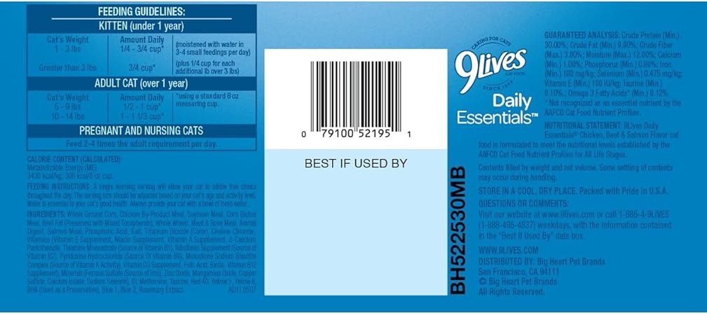 9 lives daily essentials cat food