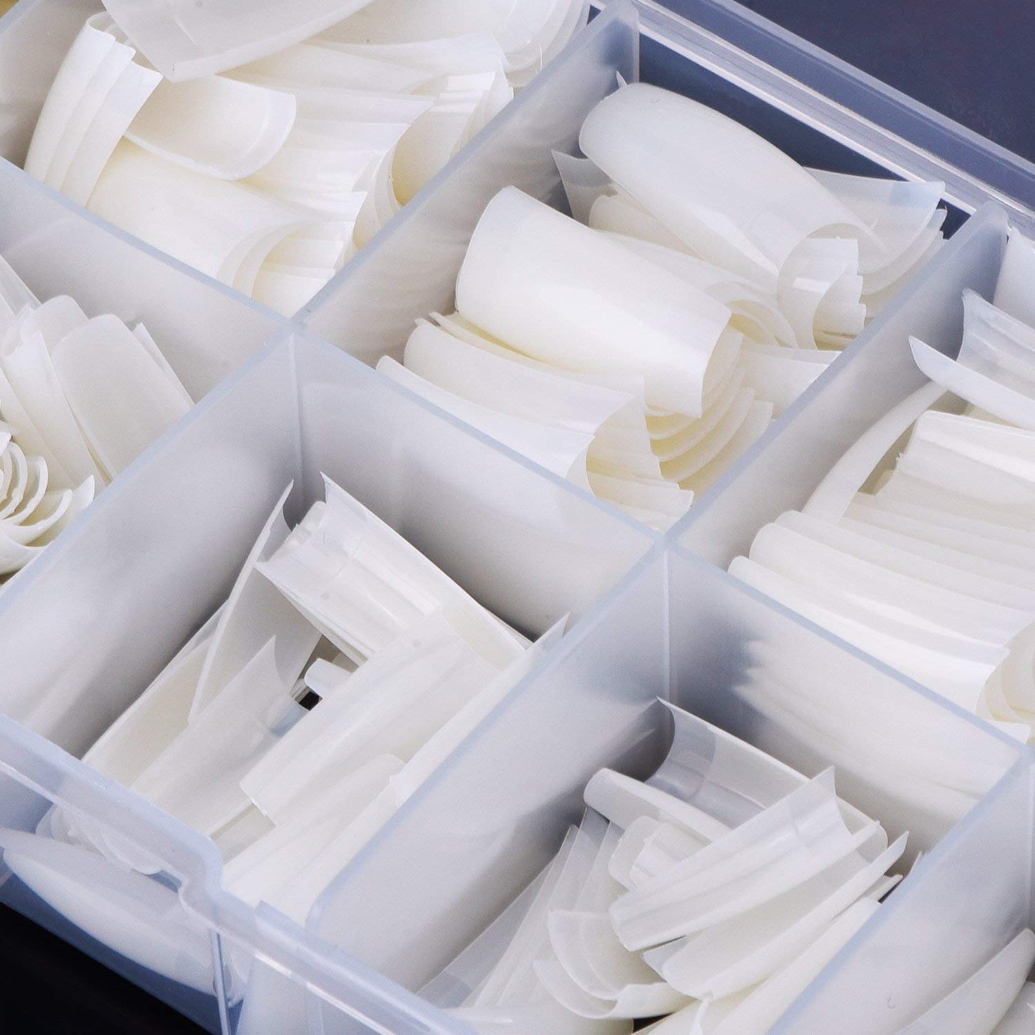 Beuniar Acrylic Nail Tips Natural 500Pcs French Artificial False Tip for Manicure Nails Art Salons & Home DIY - Image 2