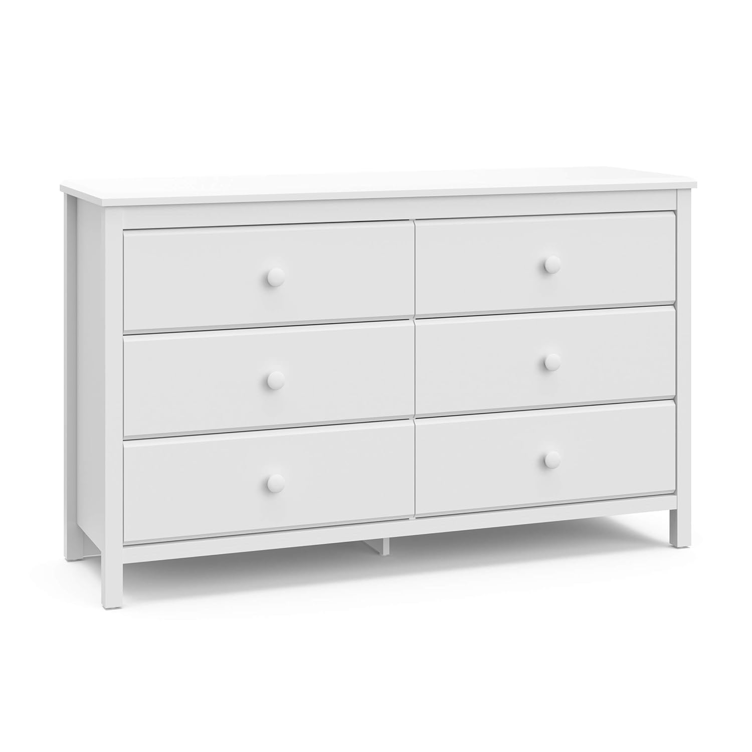 Storkcaft Alpine 6 Drawer Dresser (White) – Stylish Storage Dresser Chest for Bedroom, 6 Spacious Drawers with Handles, Coordinates with Any Kids Bedroom or Baby Nursery : Baby