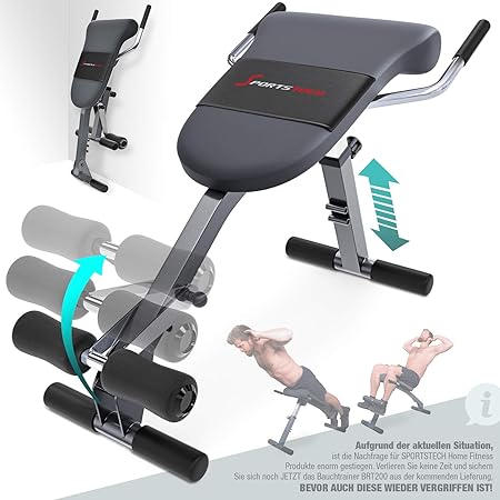 Sportstech Appareil De Musculation Du Dos Et Des Abdominaux 3 En 1 Brt200 Banc Sit Up Pliable Incline Hyper Extension Multifonctionnel Fitness Maison 5 Angles D Inclinaison Brt200 Amazon Fr Sports Et Loisirs