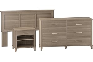 Bush Furniture Somerset Bedroom Set, Ash Gray