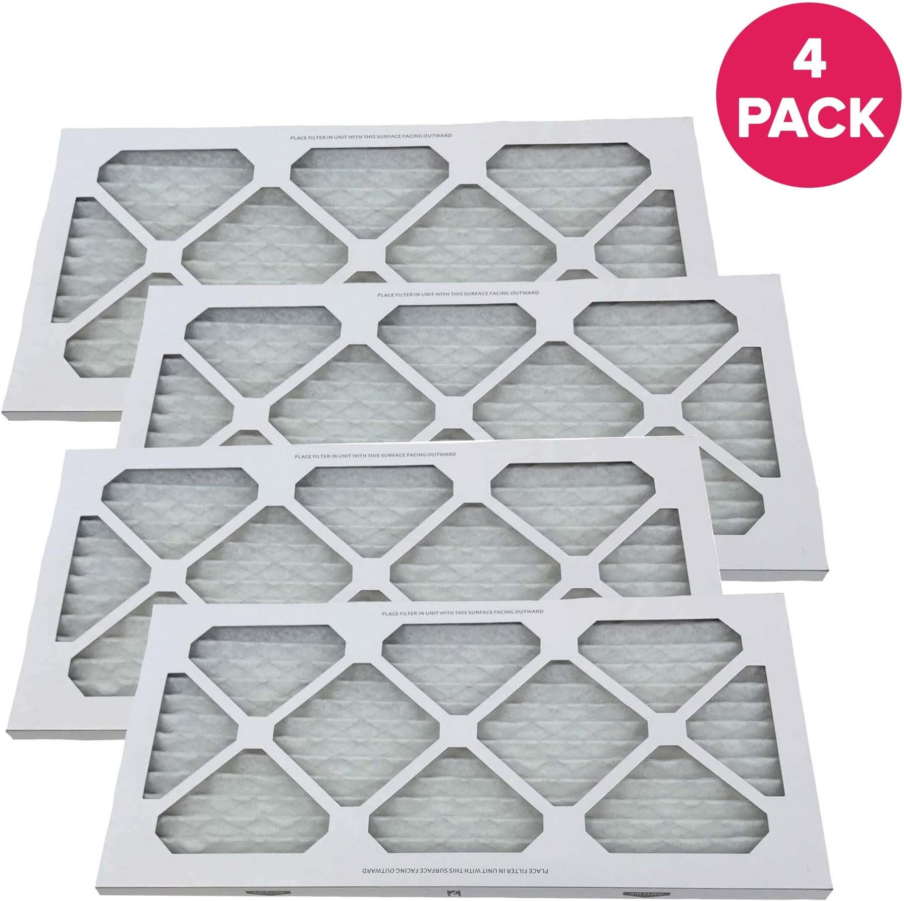 Think Crucial Replacement Air Filter Compatible with Vornado Part # Md1-0014, Md1-0015 & Model AQS500 Purifier Filters (4 Pack)