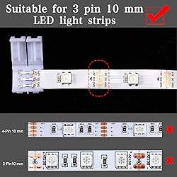 Mudder 28 Pieces 3 Pin LED Connector LED Strip
